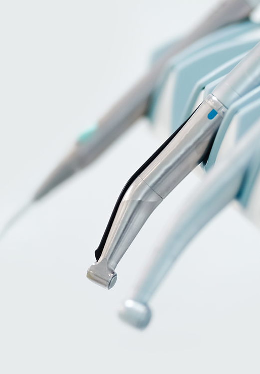 Row of dental instruments